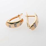 Серьга золото 585, общий вес - 1.52 г, чистый вес - 1.43 г