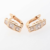 Серьга золото 585, общий вес - 1.3 г, чистый вес - 1.112 г