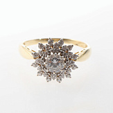 Кольцо золото 585, общий вес - 3.1 г, чистый вес - 2.867 г