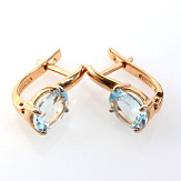 Серьга золото 585, общий вес - 1.2 г, чистый вес - 0.882 г