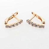 Серьга золото 585, общий вес - 0.63 г, чистый вес - 0.57 г