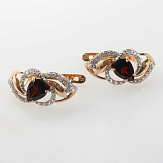 Серьга золото 585, общий вес - 1.69 г, чистый вес - 1.323 г