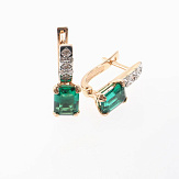 Серьга золото 585, общий вес - 1.3 г, чистый вес - 1.007 г