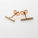 Серьга золото 585, общий вес - 0.46 г, чистый вес - 0.4 г