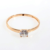 Кольцо золото 585, общий вес - 1.24 г, чистый вес - 1.103 г