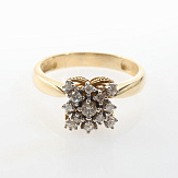 Кольцо золото 585, общий вес - 3.3 г, чистый вес - 3.167 г