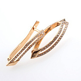 Серьга золото 585, общий вес - 2.15 г, чистый вес - 1.82 г